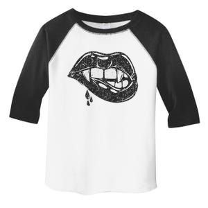 Halloween Vampire Fangs Female Lips Blood Toddler Fine Jersey T-Shirt