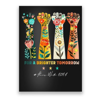 Hands Vote For A Brighter Tomorrow 2024 Harris Waltz Poster