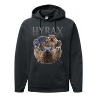 Hyrax Vintage Funny Hyrax Performance Fleece Hoodie