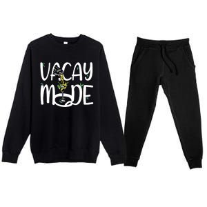 Holiday Vacation Feeling Cocktail Glas In Vacay Mode Gift Premium Crewneck Sweatsuit Set