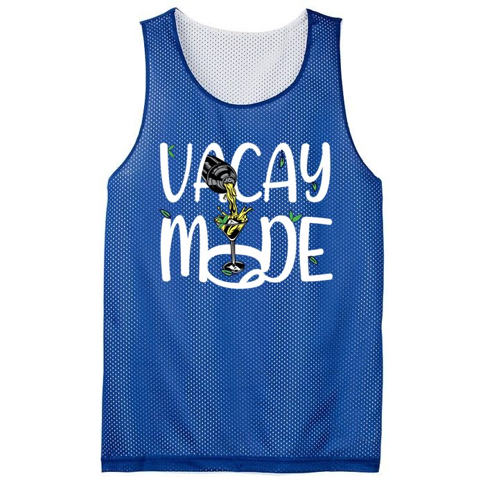 Holiday Vacation Feeling Cocktail Glas In Vacay Mode Gift Mesh Reversible Basketball Jersey Tank