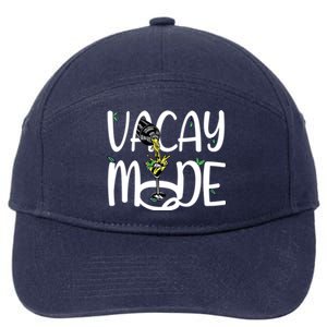 Holiday Vacation Feeling Cocktail Glas In Vacay Mode Gift 7-Panel Snapback Hat