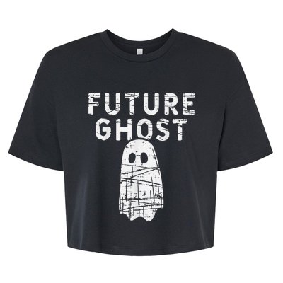 Haunted Visions Futuristic Halloween Ghost Costumes Bella+Canvas Jersey Crop Tee