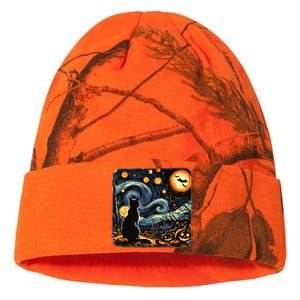 Halloween Van Gogh Starry Night Black Cat Pumpkins Bats Kati Licensed 12" Camo Beanie