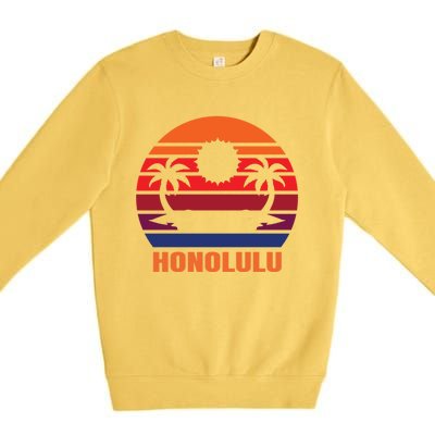 Honolulu Vacation Gift Premium Crewneck Sweatshirt