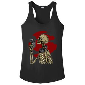 Halloween Video Game Skeleton Gamer Funny Costume For Gamer Gift Ladies PosiCharge Competitor Racerback Tank