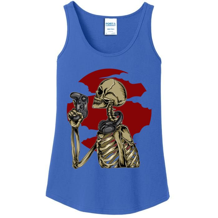 Halloween Video Game Skeleton Gamer Funny Costume For Gamer Gift Ladies Essential Tank