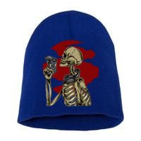 Halloween Video Game Skeleton Gamer Funny Costume For Gamer Gift Short Acrylic Beanie