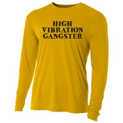 High Vibration Gangster Funny Spiritual Yoga Novelty Cooling Performance Long Sleeve Crew