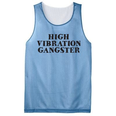 High Vibration Gangster Funny Spiritual Yoga Novelty Mesh Reversible Basketball Jersey Tank