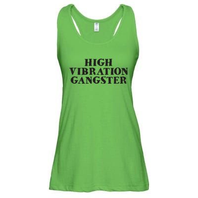 High Vibration Gangster Funny Spiritual Yoga Novelty Ladies Essential Flowy Tank