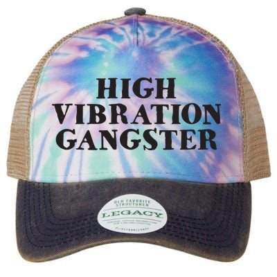 High Vibration Gangster Funny Spiritual Yoga Novelty Legacy Tie Dye Trucker Hat