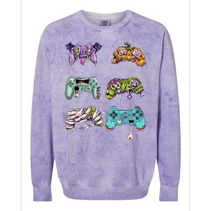 Halloween Video Gaming Controller Colorblast Crewneck Sweatshirt