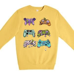 Halloween Video Gaming Controller Premium Crewneck Sweatshirt