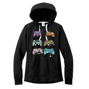 Halloween Video Gaming Controller Women's Fleece Hoodie