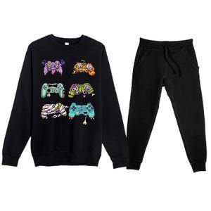 Halloween Video Gaming Controller Premium Crewneck Sweatsuit Set