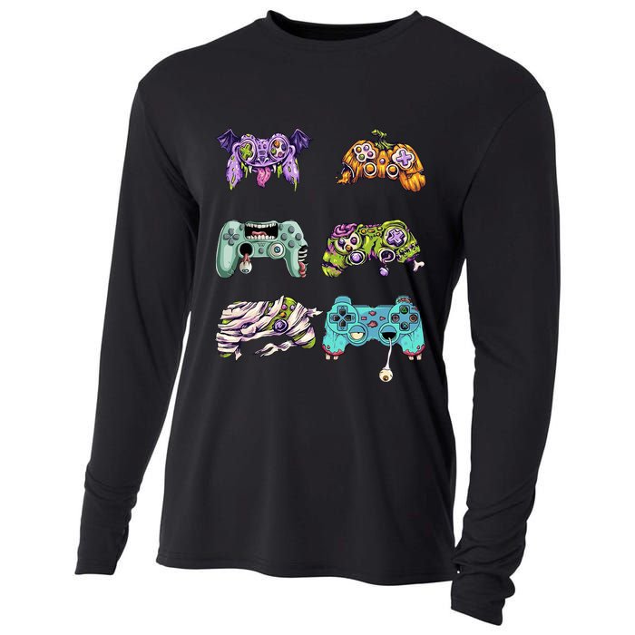 Halloween Video Gaming Controller Cooling Performance Long Sleeve Crew