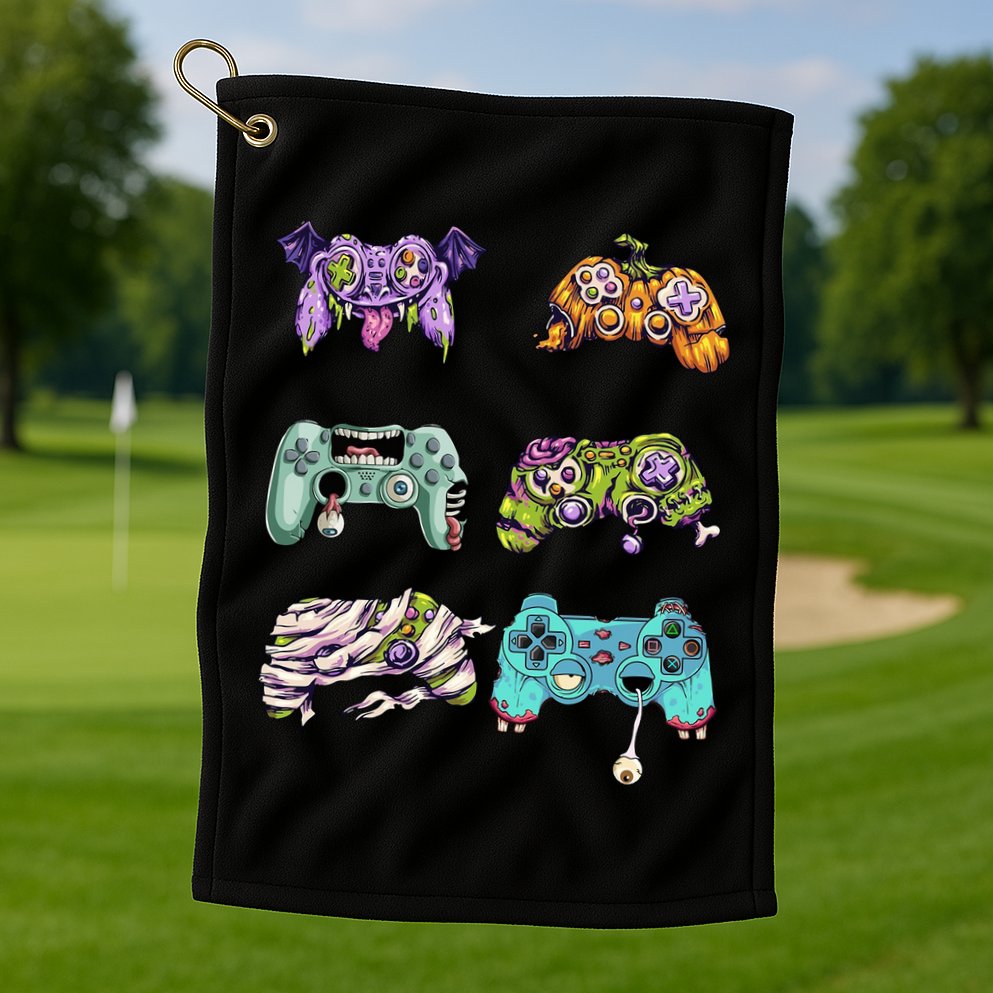 Halloween Video Gaming Controller Golf Towel