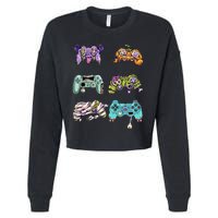 Halloween Video Gaming Controller Cropped Pullover Crew