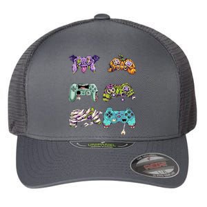 Halloween Video Gaming Controller Flexfit Unipanel Trucker Cap