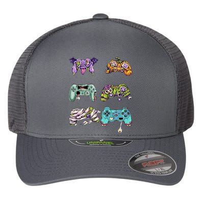 Halloween Video Gaming Controller Flexfit Unipanel Trucker Cap