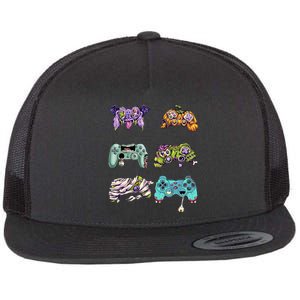 Halloween Video Gaming Controller Flat Bill Trucker Hat