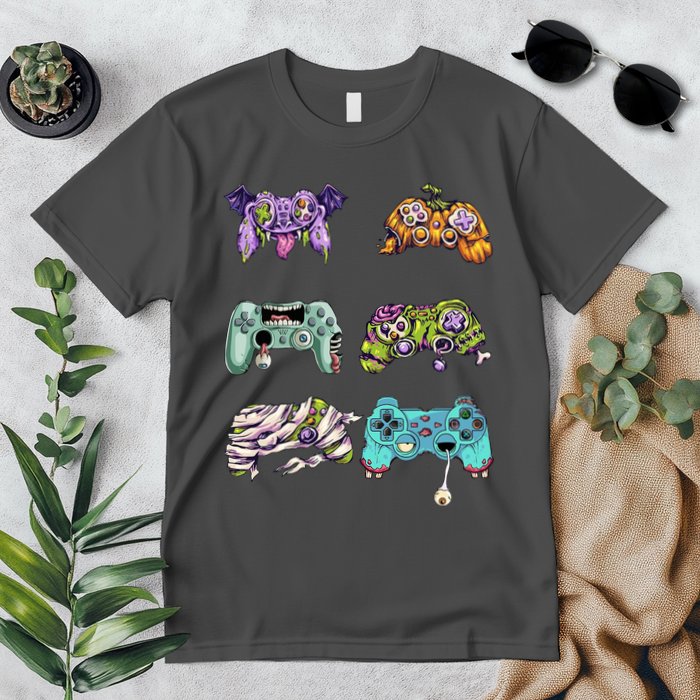 Halloween Video Gaming Controller Premium T-Shirt