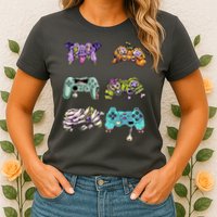 Halloween Video Gaming Controller Womens T-Shirt