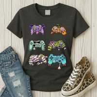 Halloween Video Gaming Controller Womens T-Shirt