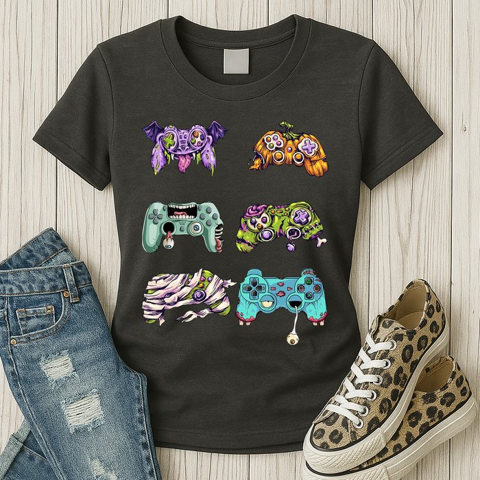 Halloween Video Gaming Controller Womens T-Shirt