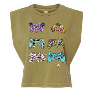 Halloween Video Gaming Controller Garment-Dyed Women's Muscle Tee