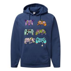 Halloween Video Gaming Controller Performance Fleece Hoodie