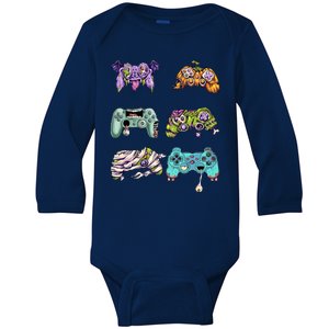 Halloween Video Gaming Controller Baby Long Sleeve Bodysuit