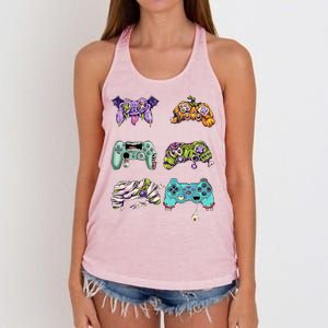 Halloween Video Gaming Controller Women's Knotted Racerback Tank