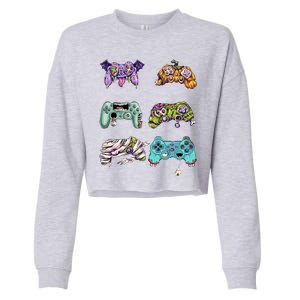 Halloween Video Gaming Controller Cropped Pullover Crew