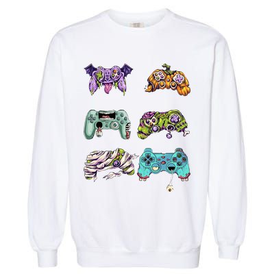 Halloween Video Gaming Controller Garment-Dyed Sweatshirt