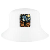 Halloween Van Gogh Starry Night Black Cat Pumpkins Cool Comfort Performance Bucket Hat