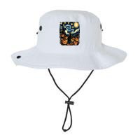 Halloween Van Gogh Starry Night Black Cat Pumpkins Legacy Cool Fit Booney Bucket Hat