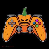 Halloween Video Game Controller With Pumpkin Face Gaming Funny Gift Impact Tech Backpack