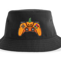 Halloween Video Game Controller With Pumpkin Face Gaming Funny Gift Sustainable Bucket Hat