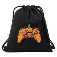 Halloween Video Game Controller With Pumpkin Face Gaming Funny Gift Drawstring Bag