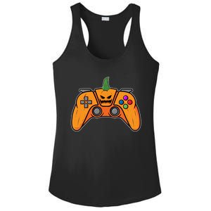 Halloween Video Game Controller With Pumpkin Face Gaming Funny Gift Ladies PosiCharge Competitor Racerback Tank