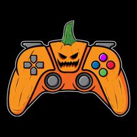 Halloween Video Game Controller With Pumpkin Face Gaming Funny Gift Wool Snapback Cap