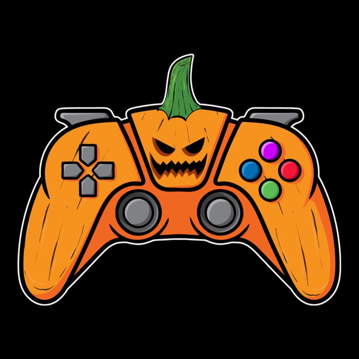 Halloween Video Game Controller With Pumpkin Face Gaming Funny Gift Wool Snapback Cap