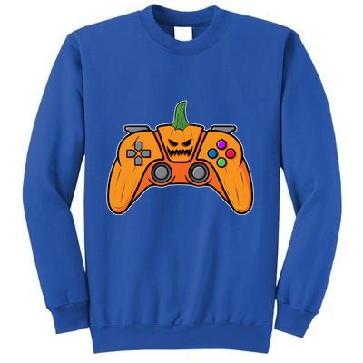 Halloween Video Game Controller With Pumpkin Face Gaming Funny Gift Sweatshirt