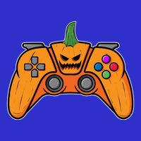 Halloween Video Game Controller With Pumpkin Face Gaming Funny Gift 16 in Basic Backpack