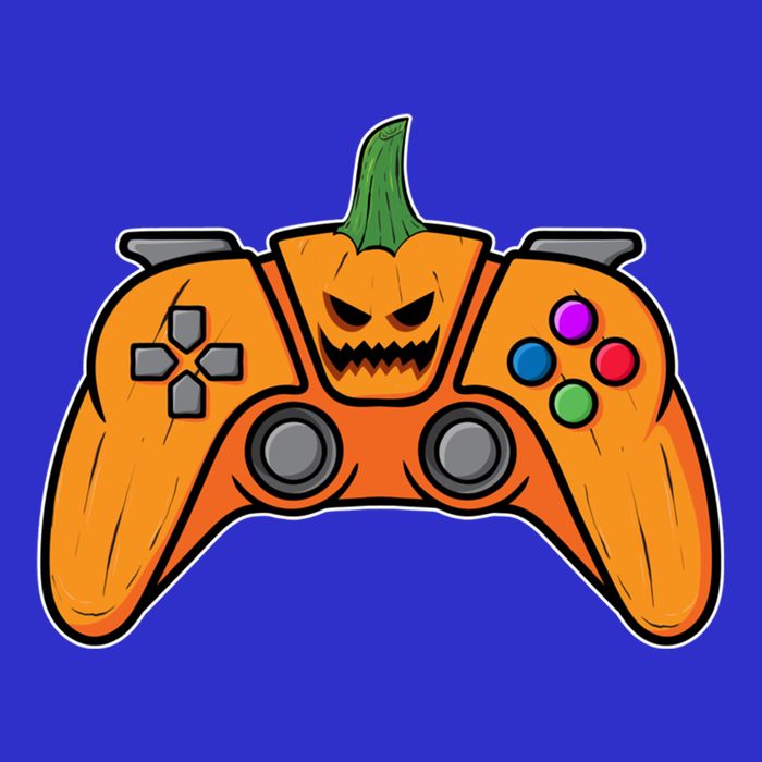 Halloween Video Game Controller With Pumpkin Face Gaming Funny Gift 16 in Basic Backpack