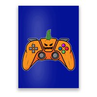 Halloween Video Game Controller With Pumpkin Face Gaming Funny Gift Poster