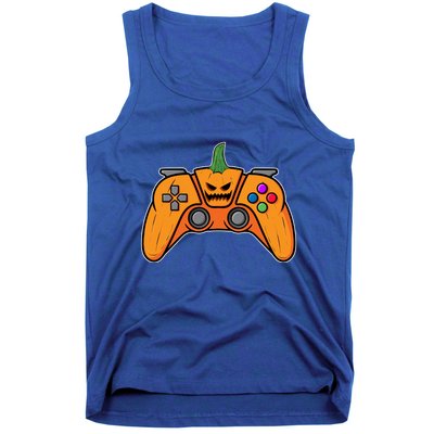 Halloween Video Game Controller With Pumpkin Face Gaming Funny Gift Tank Top
