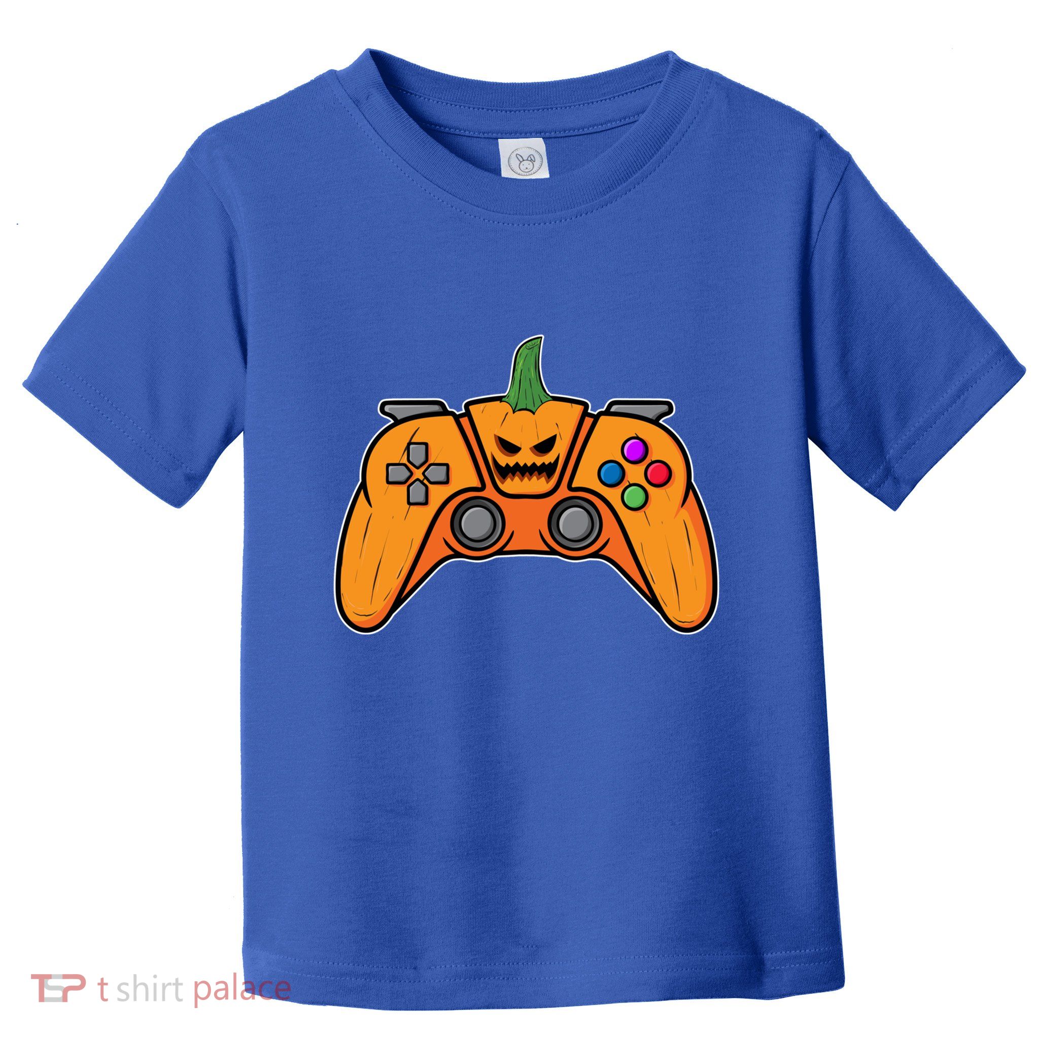 Halloween Video Game Controller With Pumpkin Face Gaming Funny Gift Toddler T-Shirt